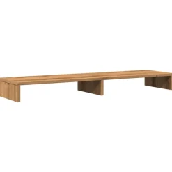 Elektronica*vidaXL Monitorstandaard 100x27x10 cm bewerkt hout artisanaal eiken artisanaal eikenkleurig