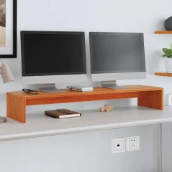 Monitorstandaard 100x27x15 cm massief grenenhout>vidaXL Discount