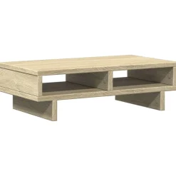 Elektronica*vidaXL Monitorstandaard 50x27x15 cm bewerkt hout kleurig Sonoma eiken