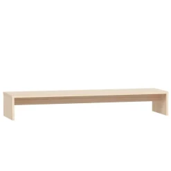 Elektronica*vidaXL Monitorstandaard 100x27x15 cm massief grenenhout Naturel