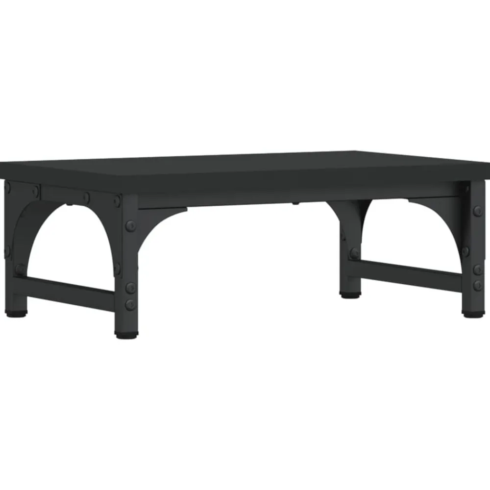 Elektronica*vidaXL Monitorstandaard 37x23x14 cm bewerkt hout Zwart