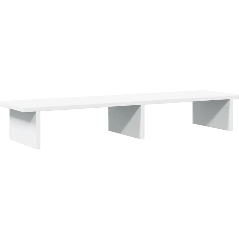 Elektronica*vidaXL Monitorstandaard 100x27x15 cm bewerkt hout Wit