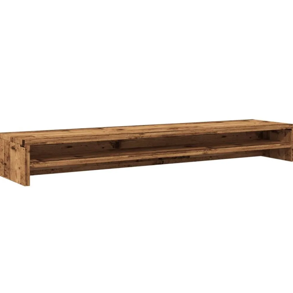 Monitorstandaard 100x24x13 cm bewerkt hout kleurig>vidaXL New