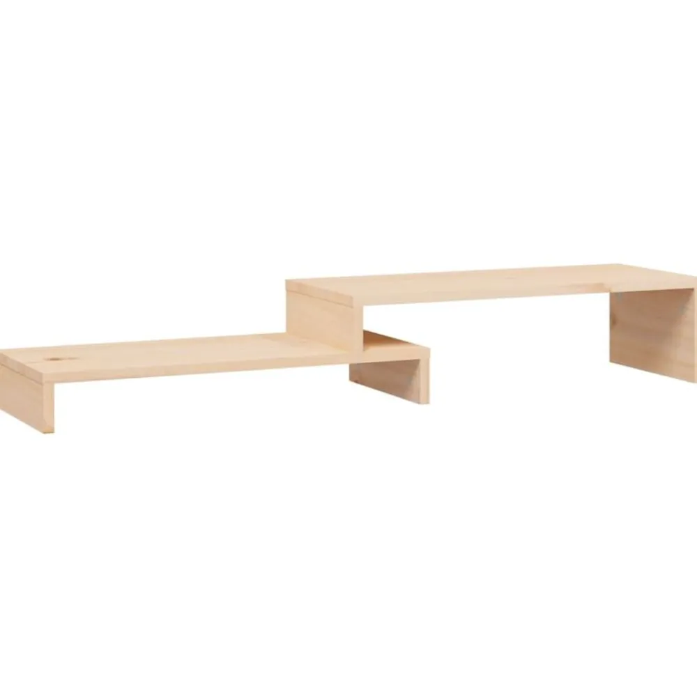 Elektronica*vidaXL Monitorstandaard (52-101)x22x14 cm massief grenenhout Naturel