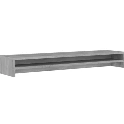 Elektronica*vidaXL Monitorstandaard 100x24x13 cm bewerkt hout eiken Grijs sonoma