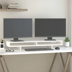 Monitorstandaard 100x27x14 cm massief grenenhout>vidaXL Outlet
