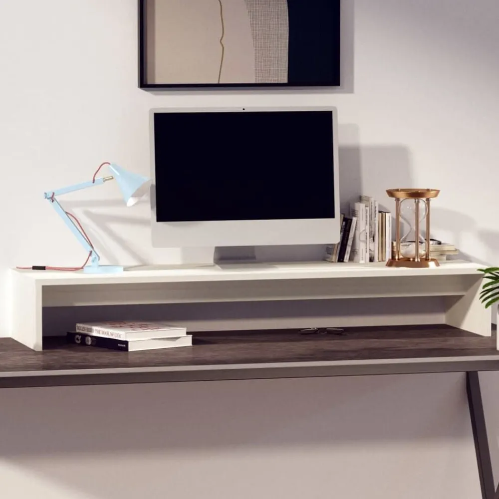 Monitorstandaard 100x27x15 cm massief grenenhout>vidaXL Hot
