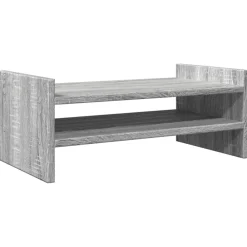 Elektronica*vidaXL Monitorstandaard 50x27x20 cm bewerkt hout eiken Grijs sonoma