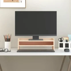 Monitorstandaard 50x24x16 cm massief grenenhout>vidaXL Sale