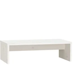 Elektronica|Tv-Meubels*vidaXL Monitorstandaard 50x27x15 cm massief grenenhout Wit