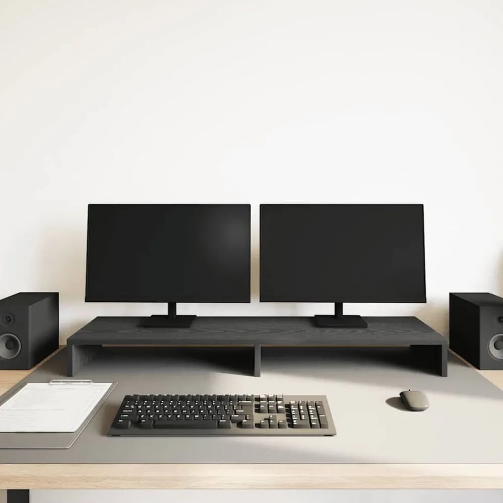 Monitorstandaard 100x27x10 cm Bewerkt Hout>vidaXL Best
