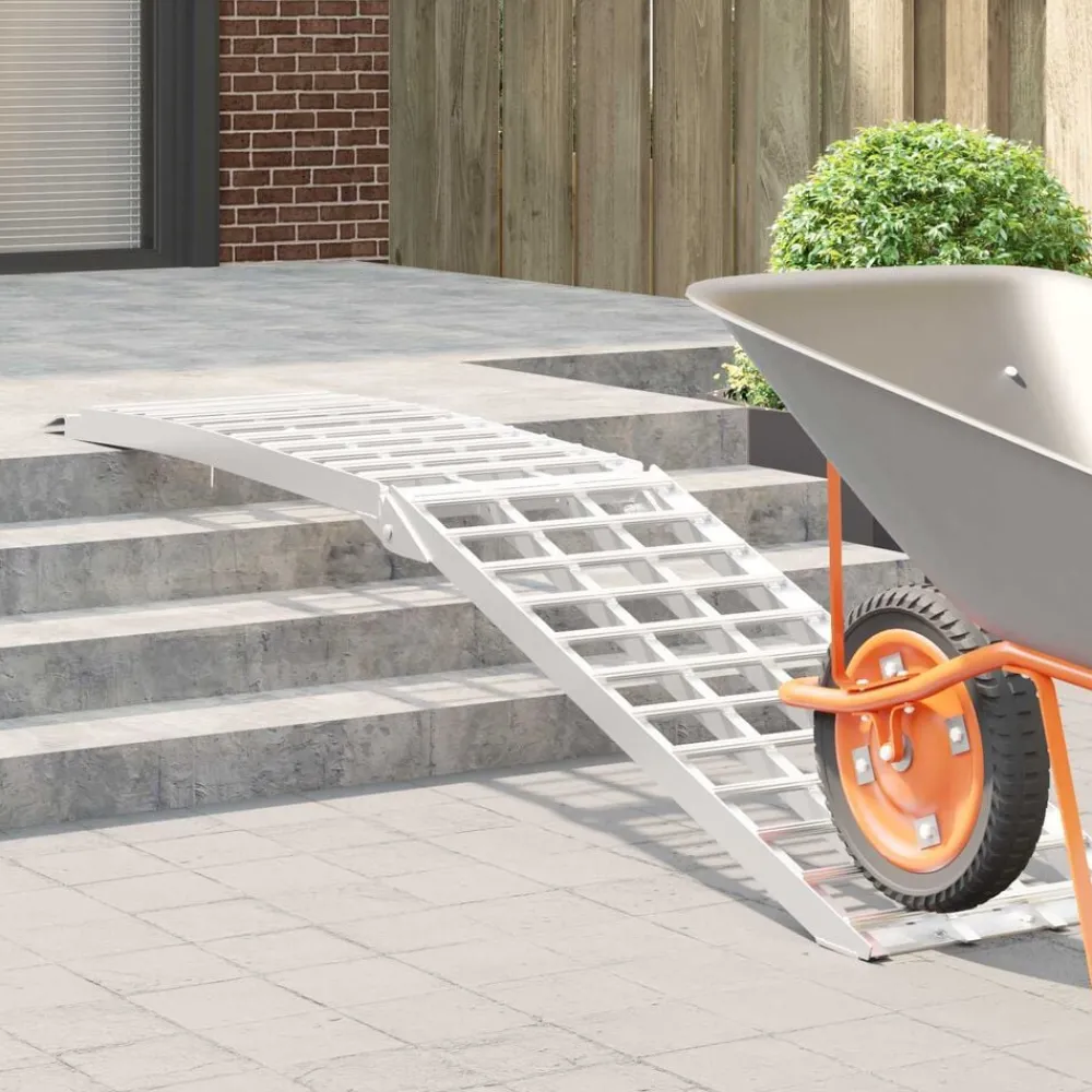 Voertuigonderdelen & -Accessoires*vidaXL Motorcycle Ramp 680 kg Zilver 680 kg Aluminium