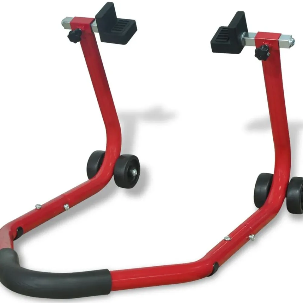 Garageuitrusting & Gereedschap*vidaXL Motorfiets achterwiel paddock standaard rood