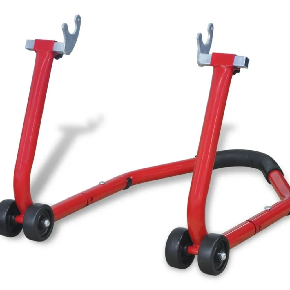 Garageuitrusting & Gereedschap*vidaXL Motorfiets achterwiel standaard rood