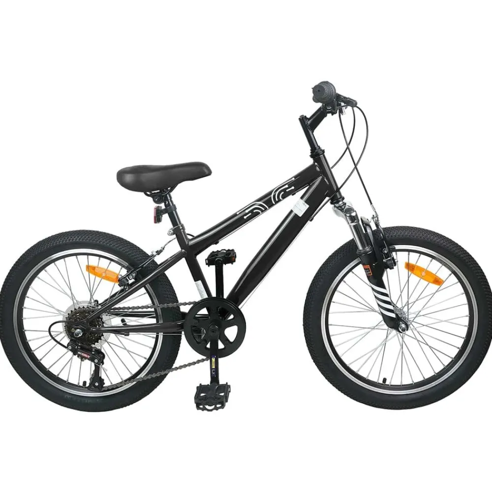 Buitensport*vidaXL Mountainbike 20 Inch 6-Speed voor 5-8 jaar oud Zwart