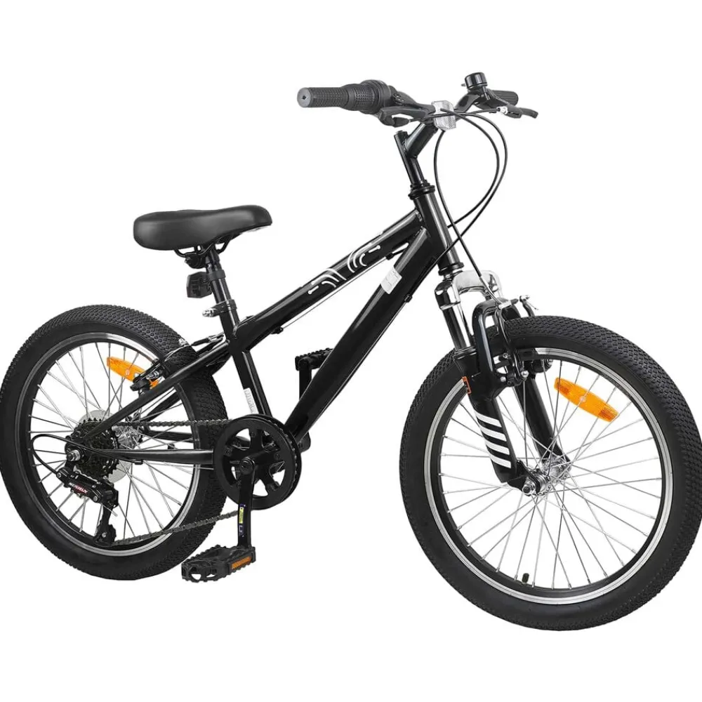 Buitensport*vidaXL Mountainbike 20 Inch 6-Speed voor 5-8 jaar oud Zwart