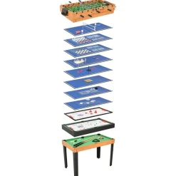 Binnenspelletjes*vidaXL Multispeeltafel 15-in-1 121x61x82 cm esdoornkleurig Bruin
