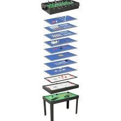 Binnenspelletjes*vidaXL Multispeeltafel 15-in-1 121x61x82 cm Zwart