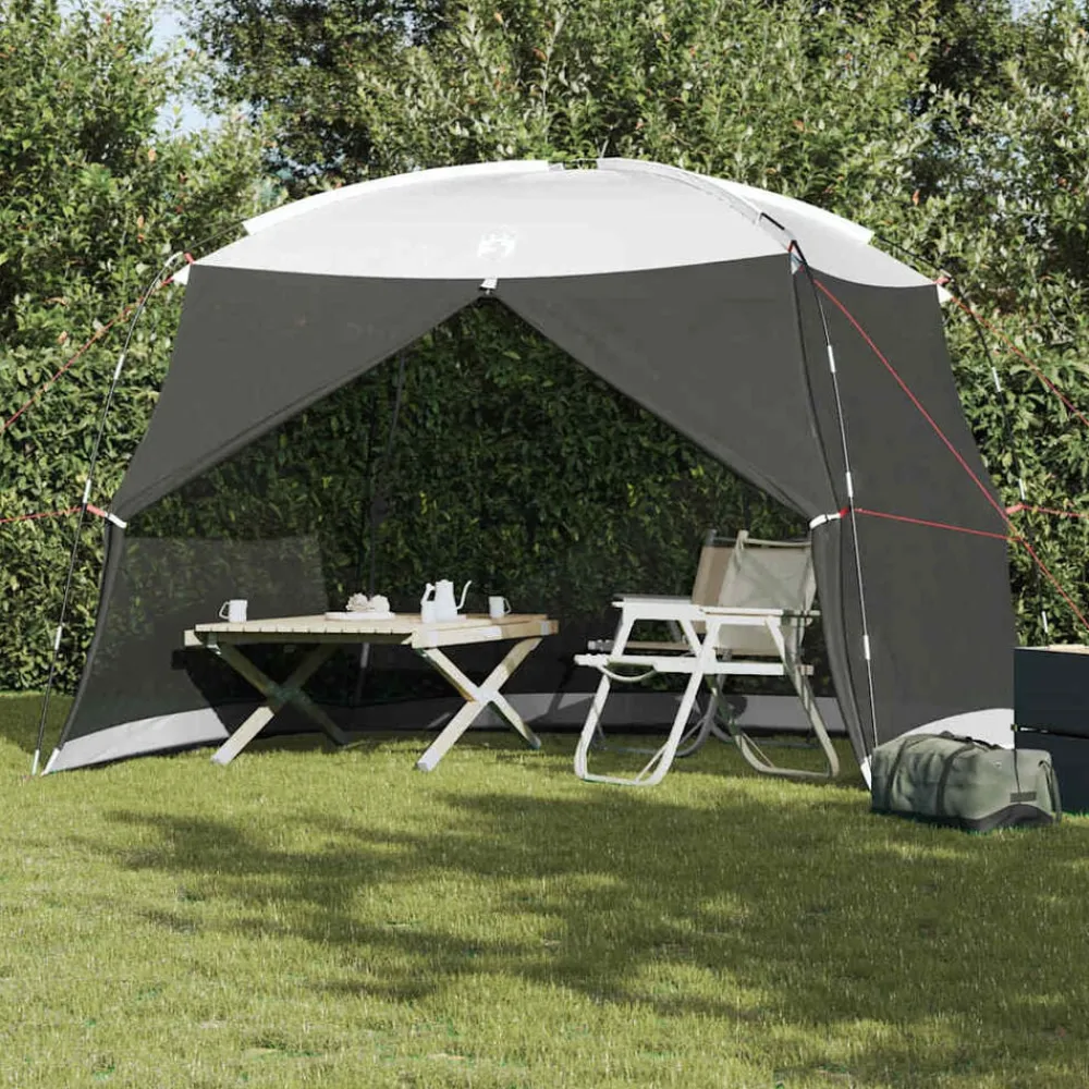 Buitensport*vidaXL Muskietentent 320 x 320 x 218 cm Polyester en Glasvezel Grijs