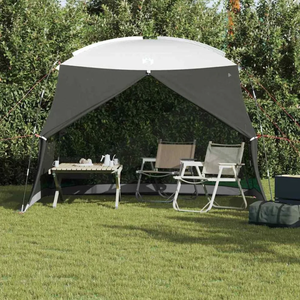 Buitensport*vidaXL Muskietentent 320 x 320 x 218 cm Polyester en Glasvezel Grijs