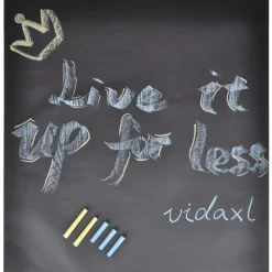 Kantoorartikelen*vidaXL Muursticker krijtbord 2 rollen met krijtjes 0,45x2 m