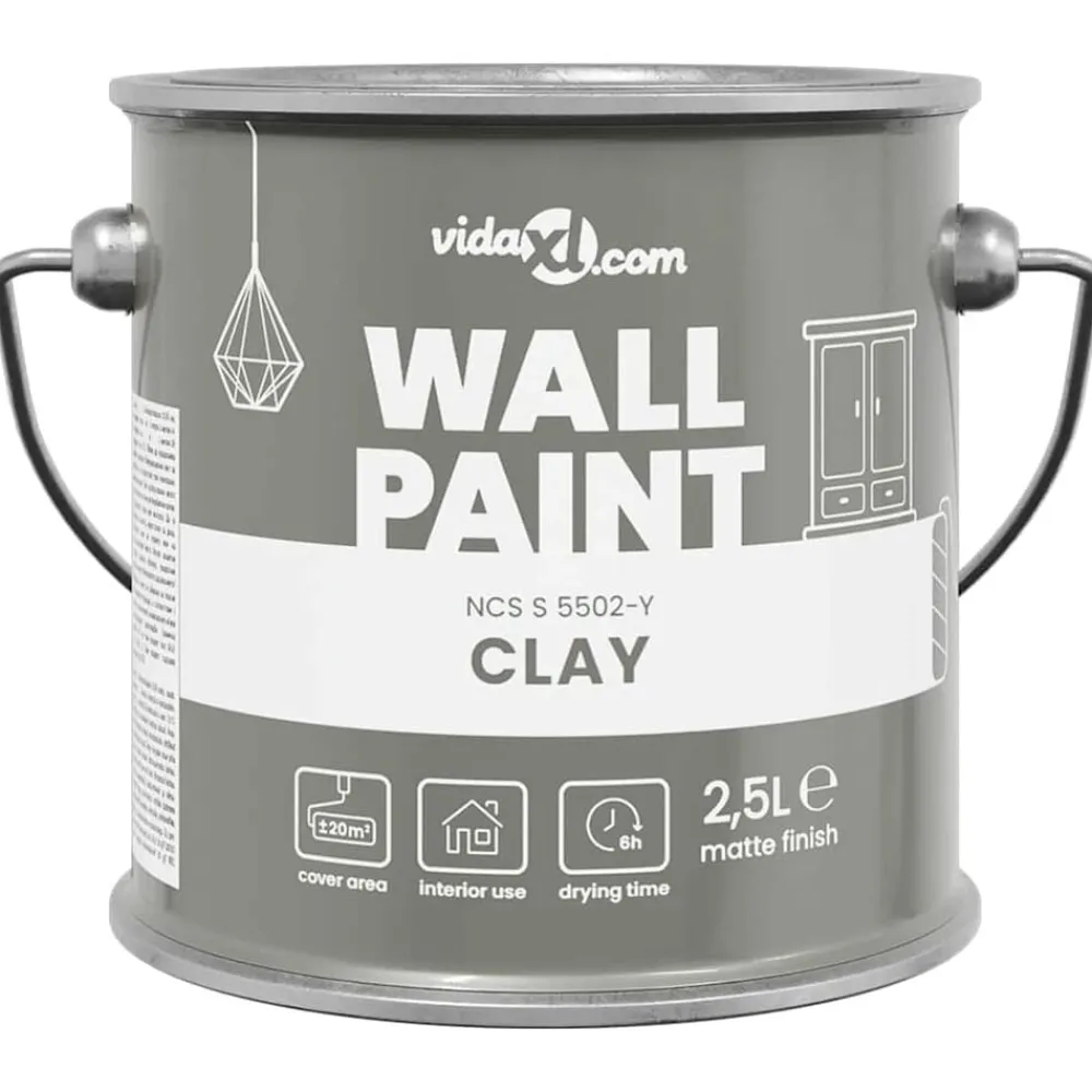 Muurverf Grijs 2,5 L Wandprint>vidaXL Discount