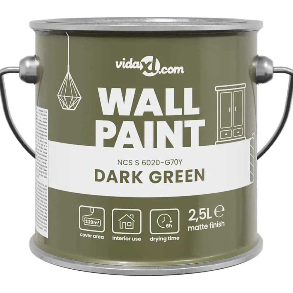 Muurverf Groen 2,5 L Wandprint>vidaXL New