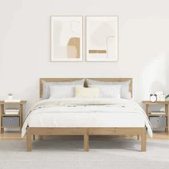 Tafels*vidaXL Nachtkastje 2 pcs Artisan Eiken 41 x 40 x 45 cm Bewerkt hout artisanaal eikenkleurig