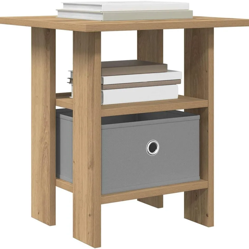 Tafels*vidaXL Nachtkastje 2 pcs Artisan Eiken 41 x 40 x 45 cm Bewerkt hout artisanaal eikenkleurig