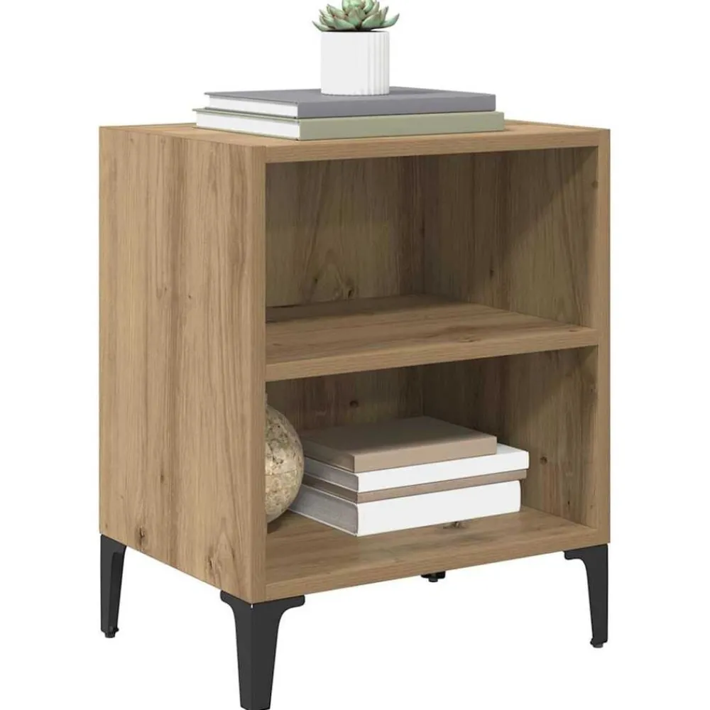 Nachtkastje Artisan Eiken 40 x 30 x 50 cm Bewerkt hout>vidaXL Hot