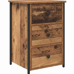Nachtkastje Bruin 40 x 36 x 60 cm Massief Gerecycled Hout>vidaXL New
