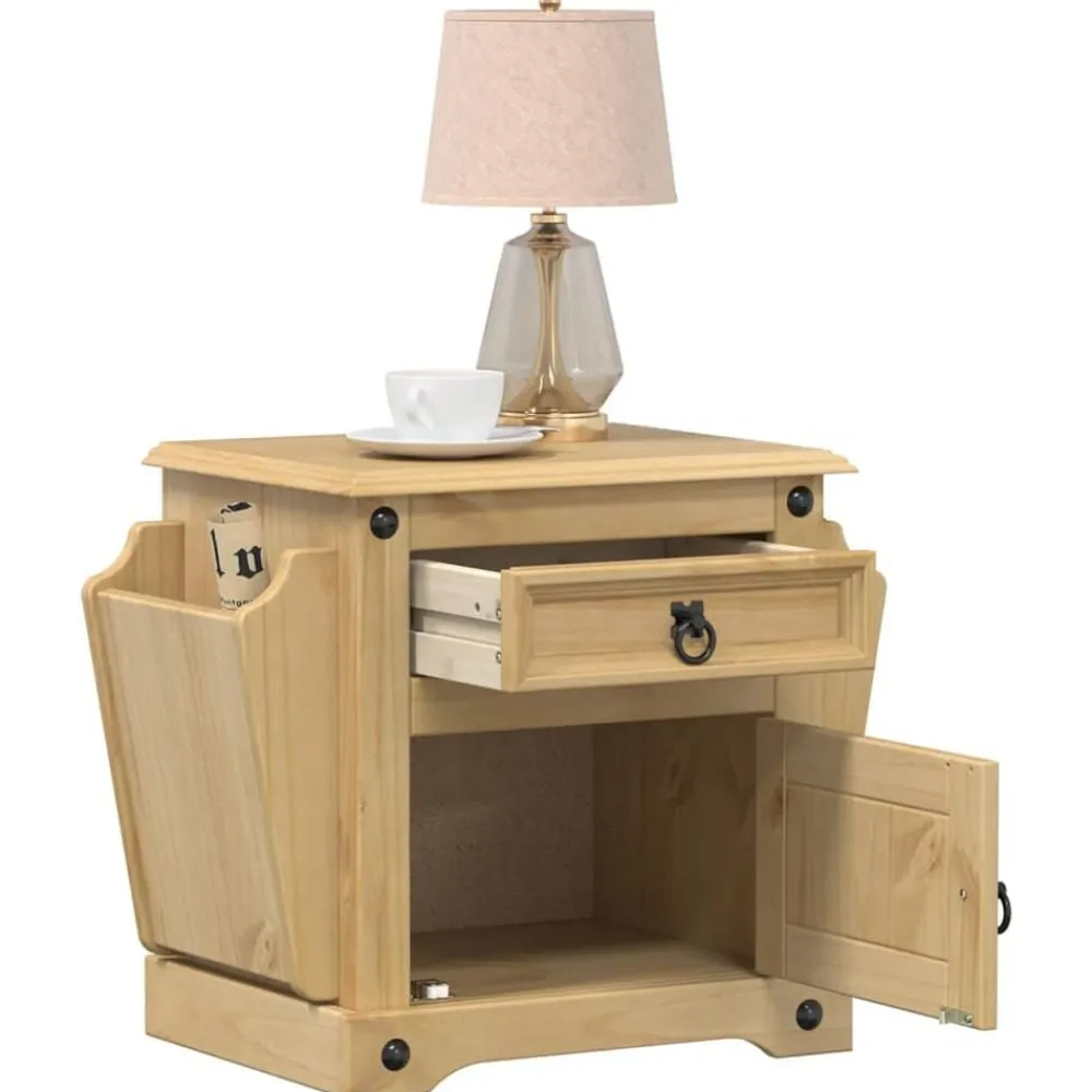 Nachtkastje Corona 45x35x47,5 cm massief grenenhout>vidaXL Hot