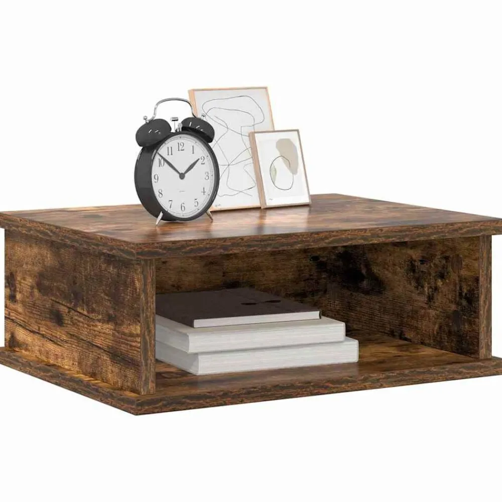Tafels*vidaXL Nachtkastje 40 x 31 x 15 cm Bewerkt hout Gerookt eiken