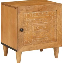 Nachtkastje Licht Bruin 40 x 33 x 46 cm Massief acaciahout>vidaXL Discount