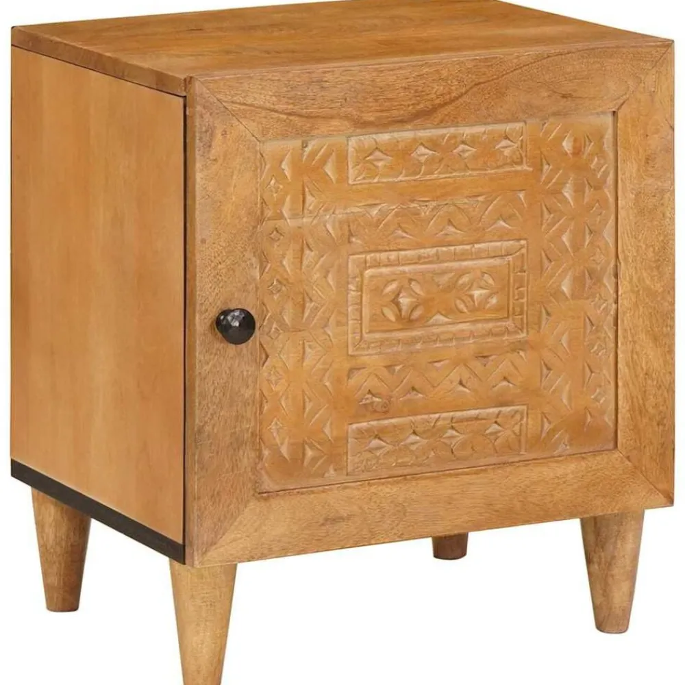 Nachtkastje Licht Bruin 40 x 33 x 46 cm Massief acaciahout>vidaXL Discount