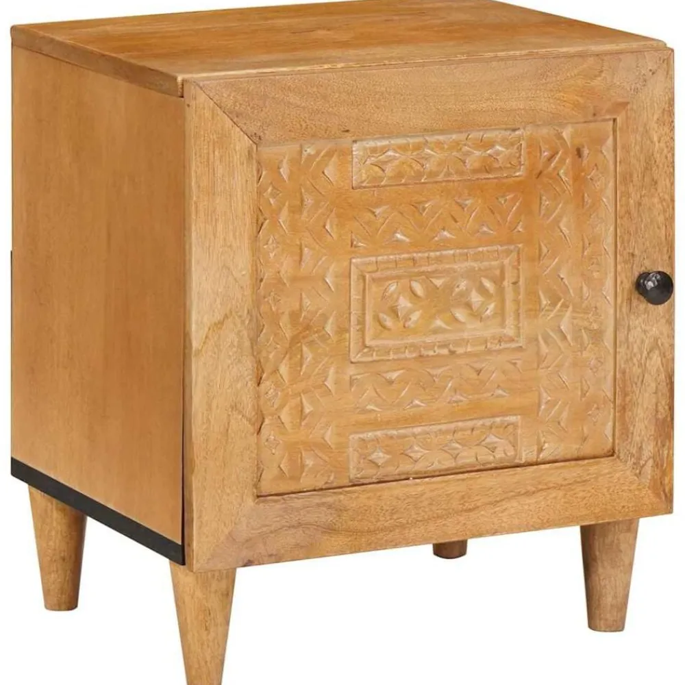 Nachtkastje Licht Bruin 40 x 33 x 46 cm Massief acaciahout>vidaXL Discount