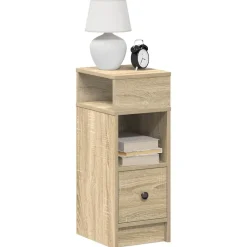 Nachtkastje met lade 25x31x66 cm kleurig>vidaXL