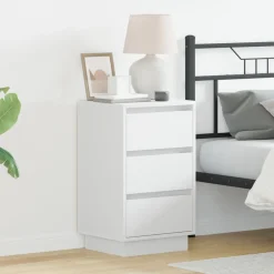 Nachtkastje met lade 39 x 34,5 x 65 cm Bewerkt hout>vidaXL