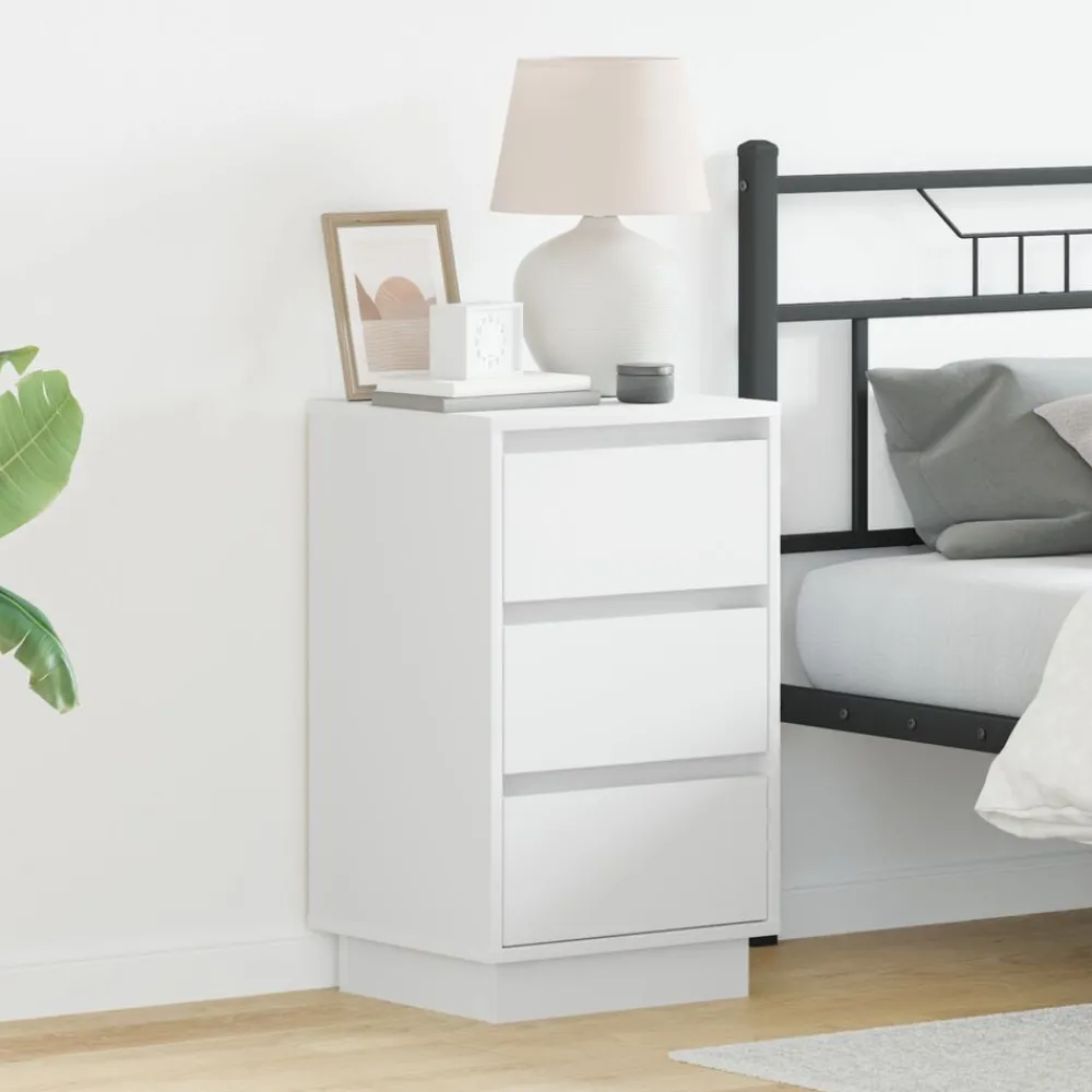 Nachtkastje met lade 39 x 34,5 x 65 cm Bewerkt hout>vidaXL