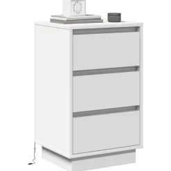 Nachtkastje met lade 39 x 34,5 x 65 cm Bewerkt hout><noscript><img width=