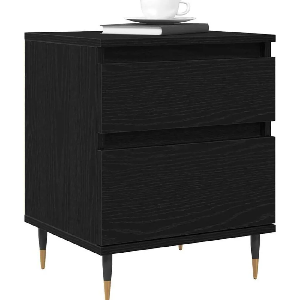 Nachtkastje met lade 40 x 35 x 50 cm Bewerkt hout>vidaXL Hot