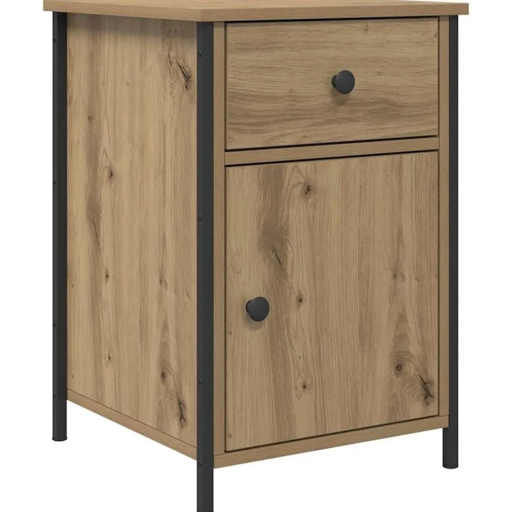Nachtkastje met lade Artisan Eiken 40 x 42 x 60 cm Bewerkt hout>vidaXL Hot