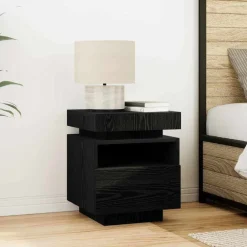 Nachtkastje met lade 40 x 39 x 48,5 cm Bewerkt hout>vidaXL Outlet