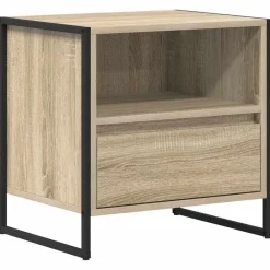 Nachtkastje met lade Sonoma 50 x 39,5 x 50 cm Bewerkt hout>vidaXL Outlet