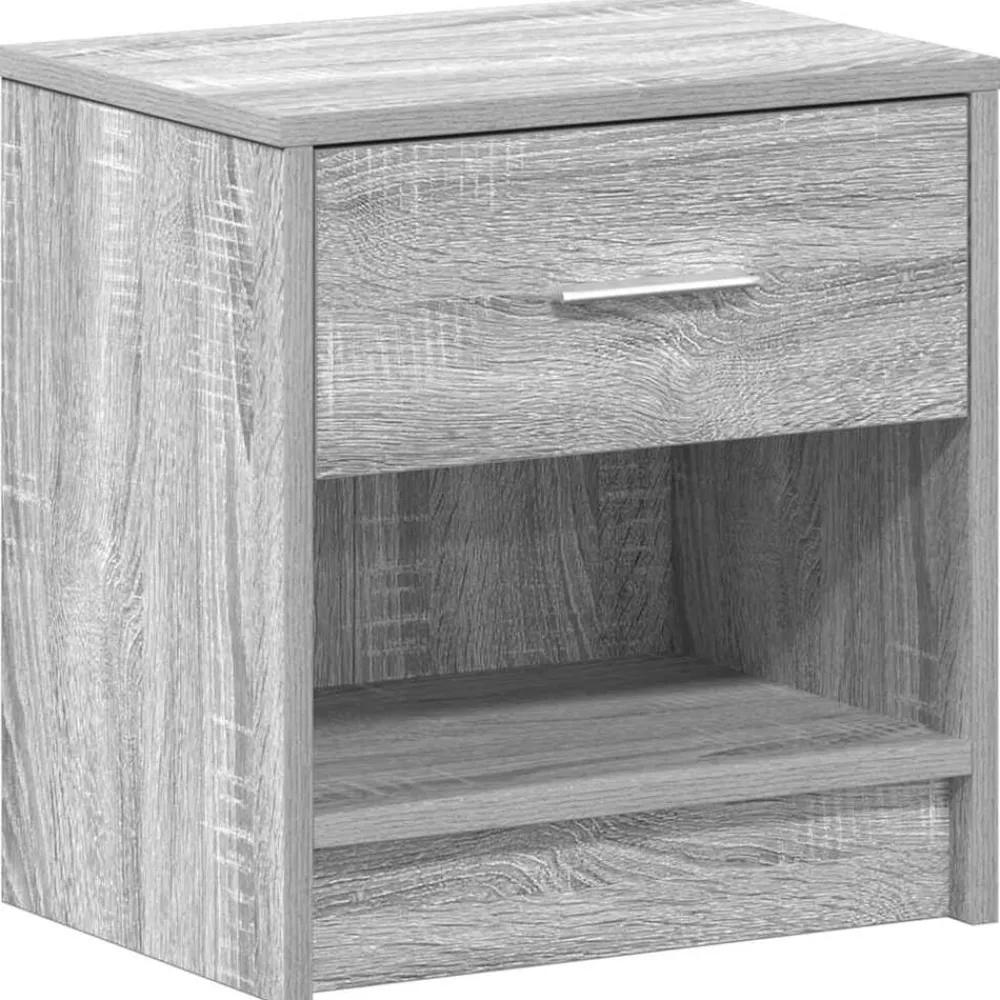 Nachtkastje met lade 39x28x41 cm eikenkleurig>vidaXL Discount