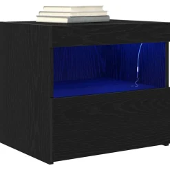 Nachtkastje met lade 50 x 40 x 45 cm Bewerkt hout><noscript><img width=