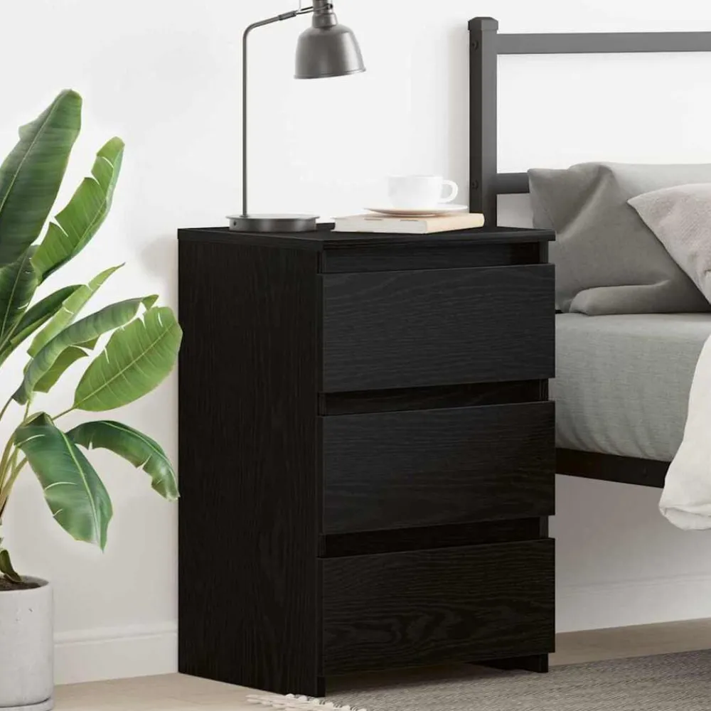 Nachtkastje met lade 40 x 35 x 62,5 cm Bewerkt hout>vidaXL Discount