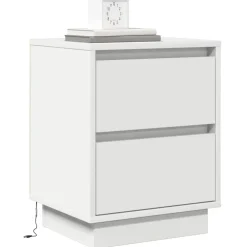 Nachtkastje met lade 39 x 34,5 x 50 cm Bewerkt hout><noscript><img width=