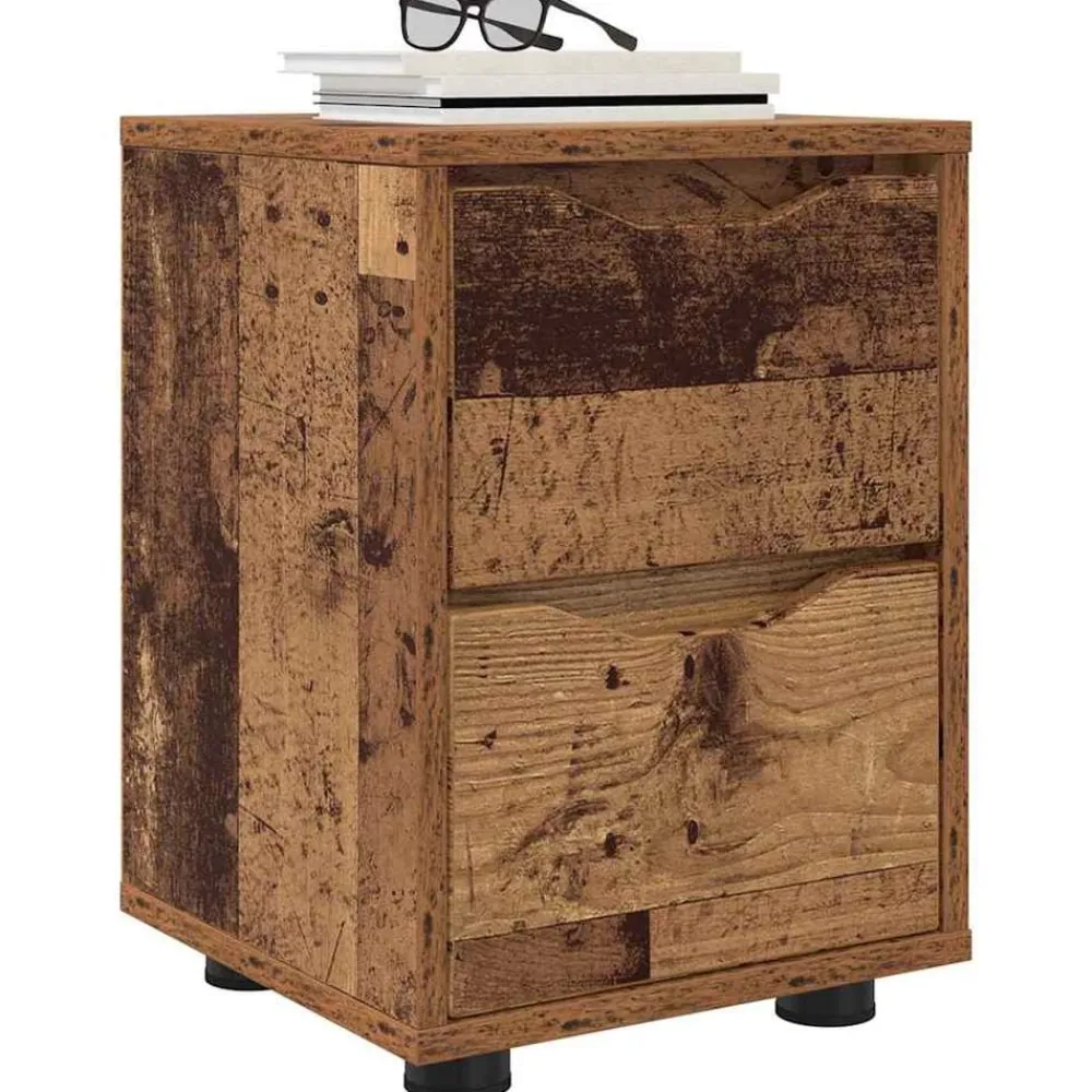 Nachtkastje met lade 30,5 x 30 x 43 cm Bewerkt hout>vidaXL Hot