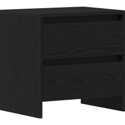 Tafels*vidaXL Nachtkastje met lade 45 x 34 x 44,5 cm Bewerkt hout Zwart eiken
